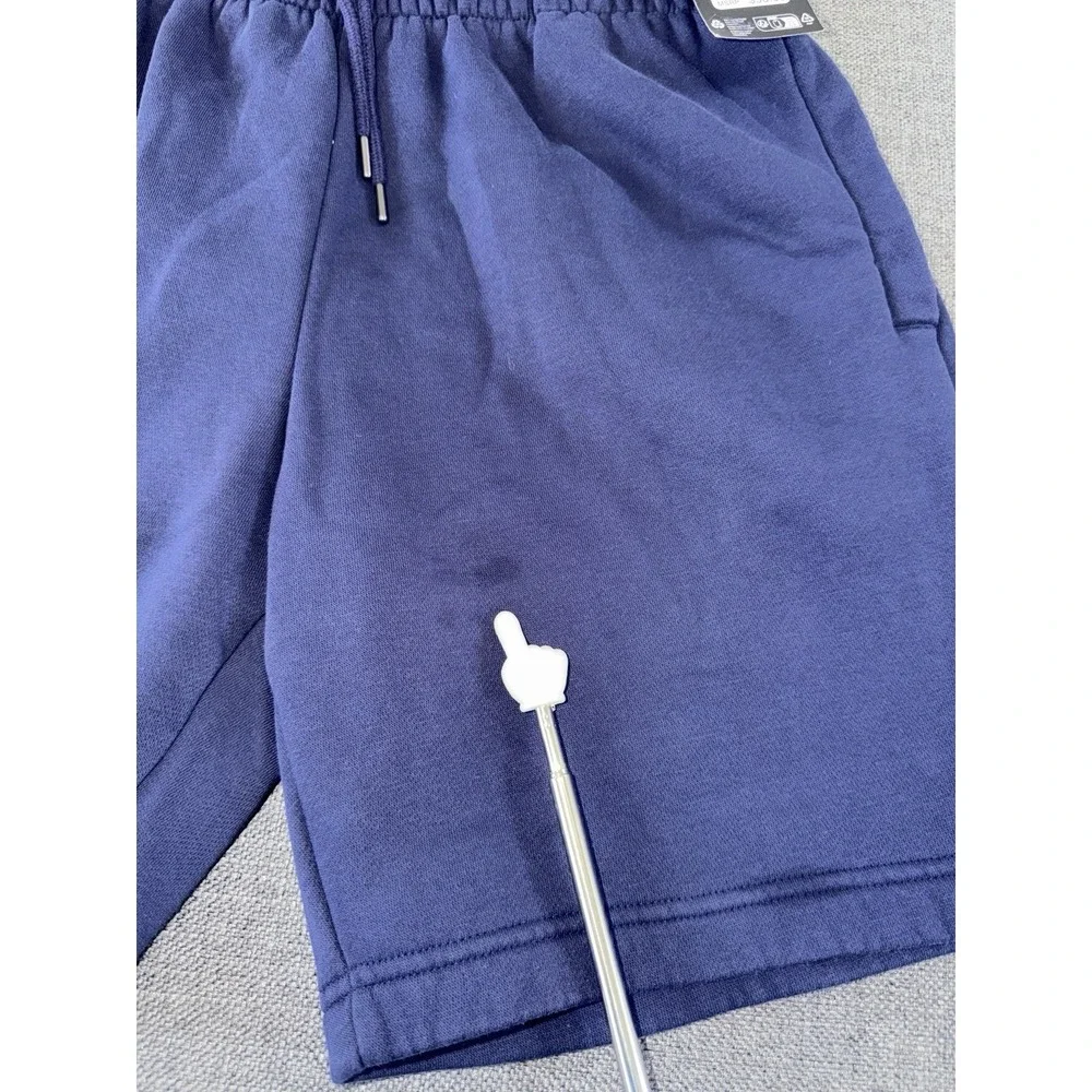 Under Armour Fleece Shorts Men's Medium Navy Blue Drawstring Logo NWT